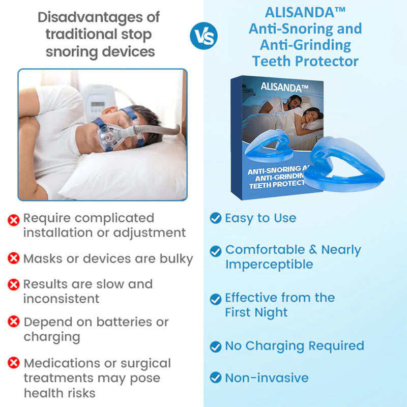 Multifunctionele beschermer tegen snurken en tandenknarsen